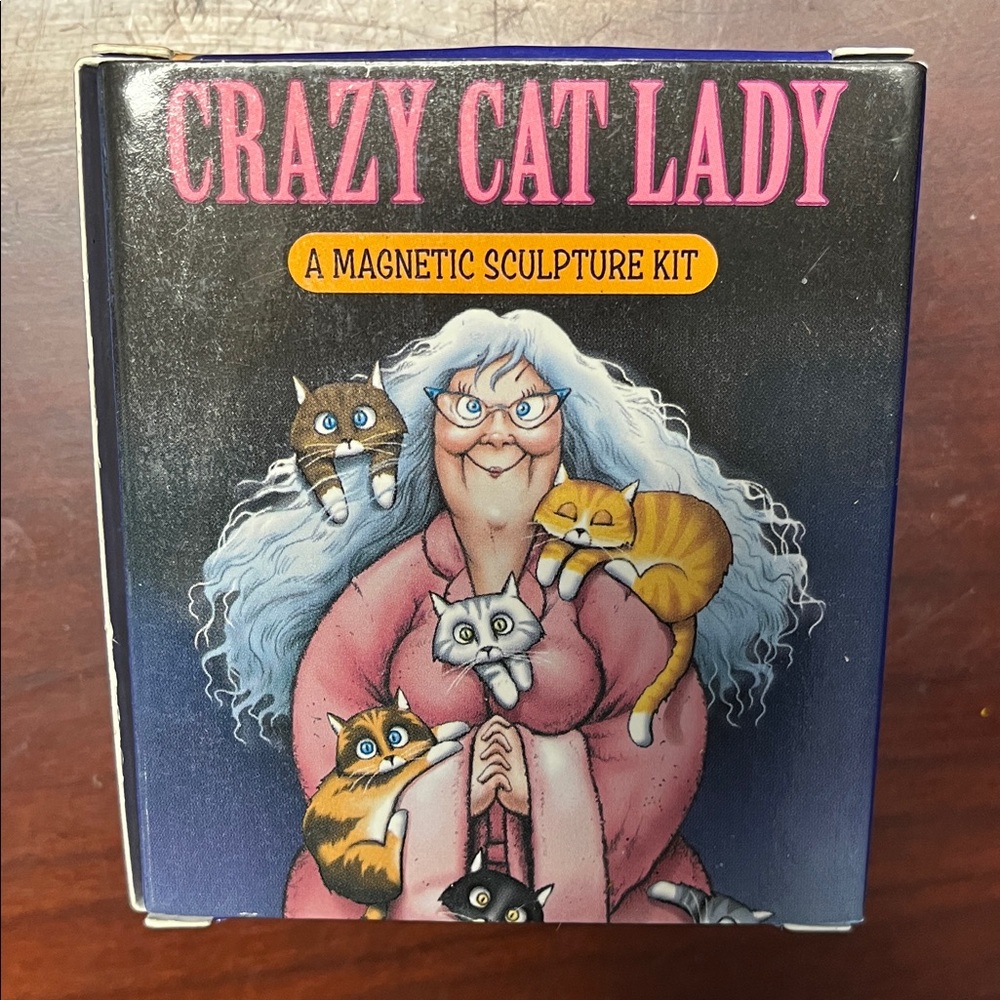 Crazy Cat Lady Magnetic Sculpture Kit - Pink & Blue Box